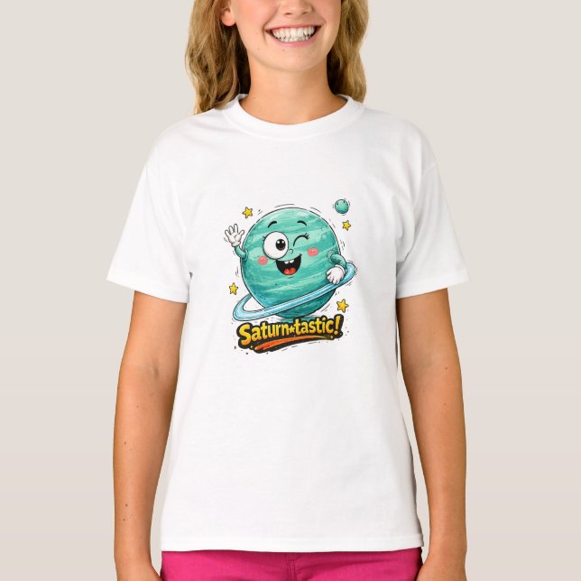 Cute Planet Earth Character T-Shirt (Front)