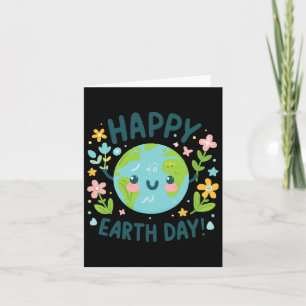 Cute Planet Earth Day Birthday Happy Earth Day  Card