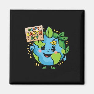Cute Planet Earth Saying Happy Earth Day 3 Magnet
