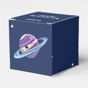 Cute Planet Saturn Space Galaxy Kid Birthday Favour Box