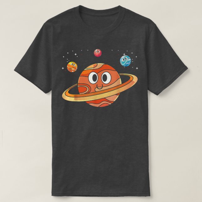 Cute Planets Astronomy Universe Outer Space Scienc T-Shirt (Design Front)