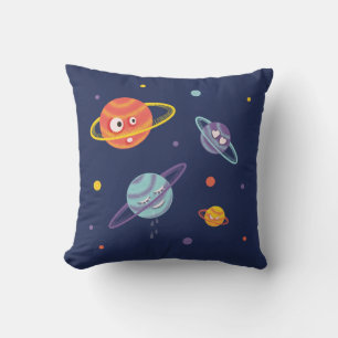 Cute Planets Cartoon Space Kids Cushion