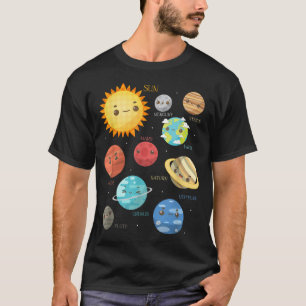 Cute Planets Kids Idea Science Astronomy T-Shirt