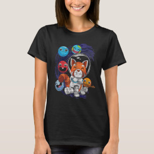 Cute Planets Outer Space China Animal Astronaut Re T-Shirt