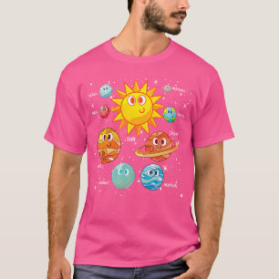 Cute Planets Outer Space Travel Science Astronomy T-Shirt