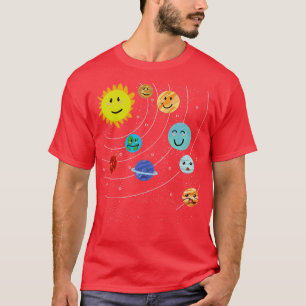 Cute Planets Science Solar System Space Astronomy T-Shirt