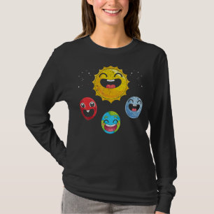 Cute Planets Sun Astronomy Scientist Space Science T-Shirt