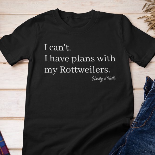 Cute Plans with My Rottweiler Dog Mum Custom Tri-Blend Shirt (Creator Uploaded)