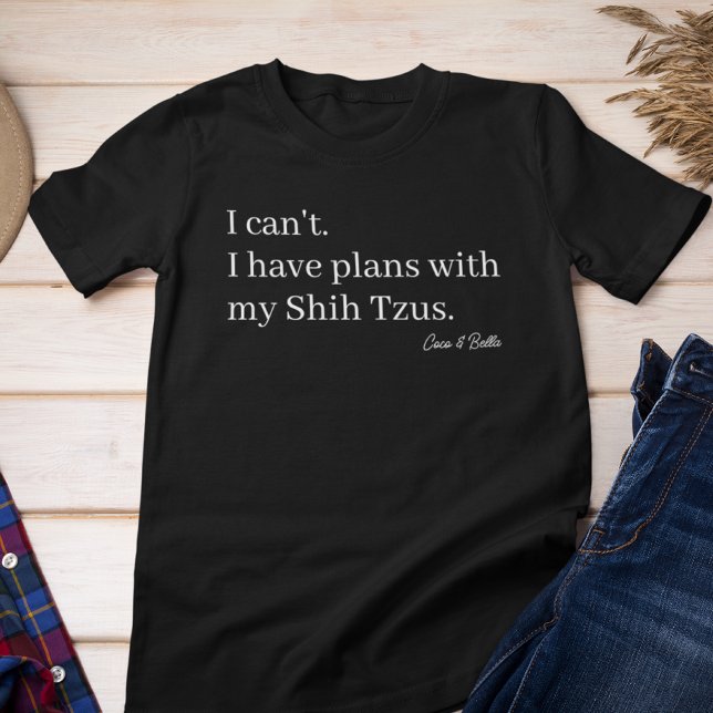 Cute Plans with My Shih Tzu Dog Mum Tri-Blend Shirt (Creator Uploaded)