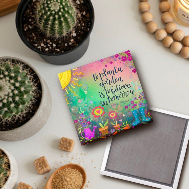 Cute Plant a Garden Trendy Pretty Inspirivity  Magnet (Creator Uploaded)