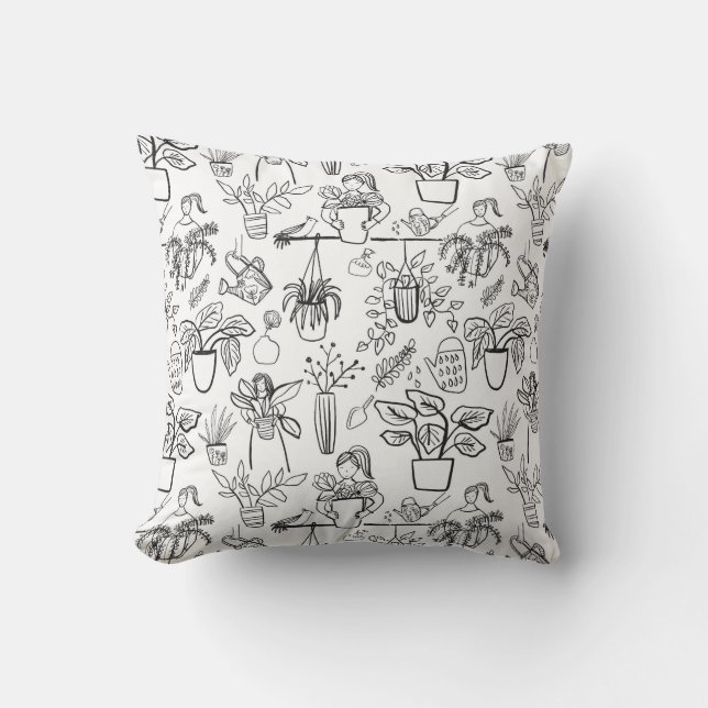 Cute plant pillow (Front)