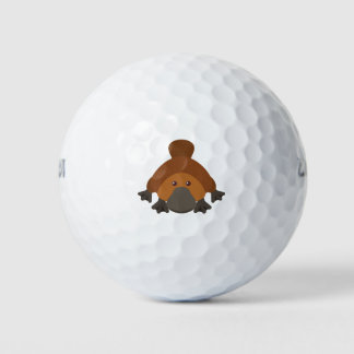Cute platypus cartoon golf balls