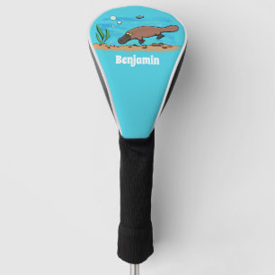 Cute platypus swimming cartoon golf head cover