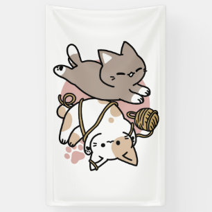 Cute Playful Cats Design – Fun Paws and Play Art Banner