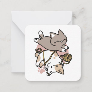 Cute Playful Cats Design – Fun Paws and Play Art Card
