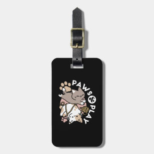 Cute Playful Cats Design – Fun Paws and Play Art Luggage Tag