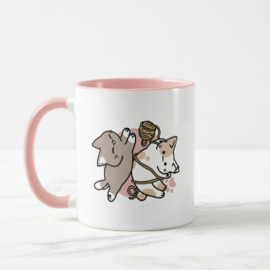 Cute Playful Cats Design – Fun Paws and Play Art Mug