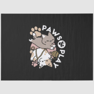 Cute Playful Cats Design – Fun Paws and Play Art Tissue Paper