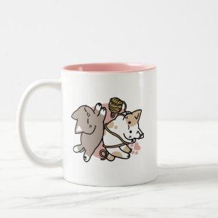 Cute Playful Cats Design – Fun Paws and Play Art Two-Tone Coffee Mug