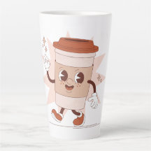 Cute Playful Coffee Cartoon