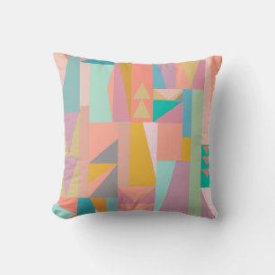 Cute Playful Colour Modern Geometric Shapes Cushion