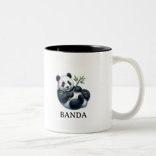 Cute Playful Panda Eating Bamboo Coffee Mug