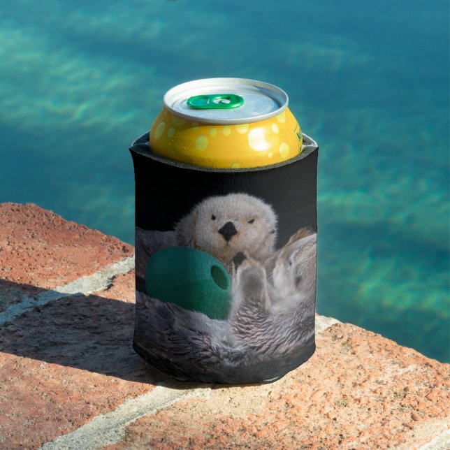 Cute Playful Sea Otters Can Cooler (In Situ Pool)