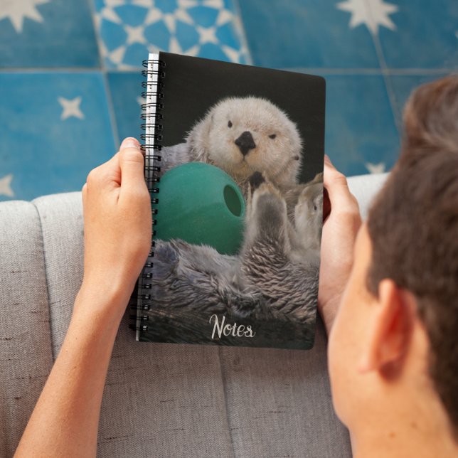 Cute Playful Sea Otters Notebook (In Situ)