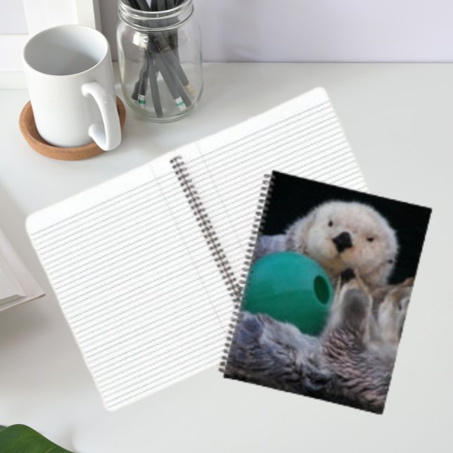 Cute Playful Sea Otters Notebook (In Situ)