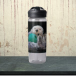 Cute Playful Sea Otters Photo Water Bottle<br><div class="desc">For otter fans! Stay quenched wherever you go with this clear,  plastic water bottle that features the photo image of a couple of cute Sea Otters playing with a ball toy. Select your water bottle size and colour. NOTE: Image not optimised for Kid's style.</div>