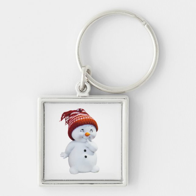 CUTE PLAYFUL SNOWMAN KEY RING (Front)