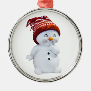 CUTE PLAYFUL SNOWMAN METAL TREE DECORATION