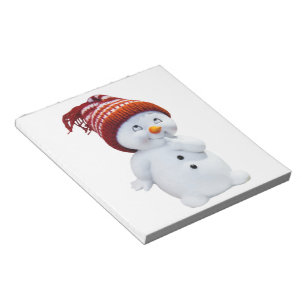 CUTE PLAYFUL SNOWMAN NOTEPAD