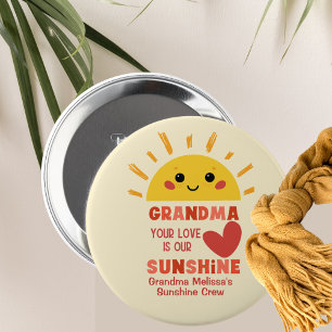 Cute Playful Yellow Love Grandma Family 10 Cm Round Badge
