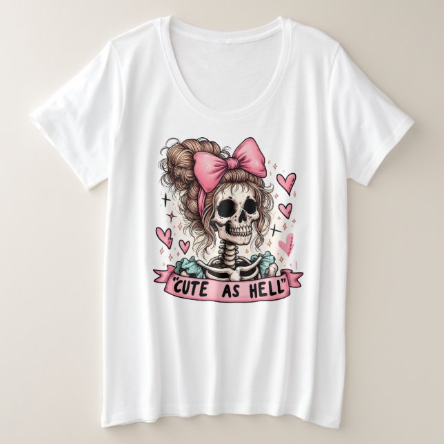 Cute Plus Size T-Shirt (Design Front)