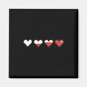 Cute Pocket Pixel Red Heart Valentine’s Day  Magnet