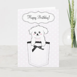 Cute Pocket Puppy Dog Card