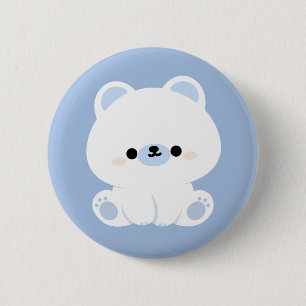 Cute Polar Bear 6 Cm Round Badge