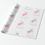 Cute Polar Bear Baby Girl Pink Wrapping Paper<br><div class="desc">Cute Polar Bear Baby Girl Pink Wrapping Paper</div>