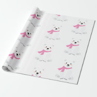 Cute Polar Bear Baby Girl Pink