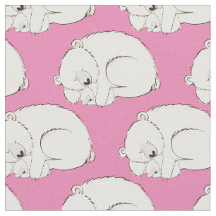 Cute Polar Bear Baby Nursery Decor Fabric