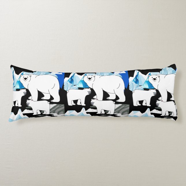 Cute Polar Bear  Body Cushion (Front)