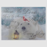 Cute Polar Bear Cardinal Bird Winter Christmas Tissue Paper<br><div class="desc">Cute Polar Bear Cardinal Bird Winter Christmas</div>