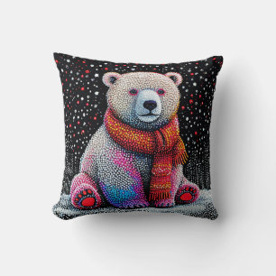 🐻❄️ Cute Polar Bear Cosy Winter Decor Gift ❄️✨ Cushion