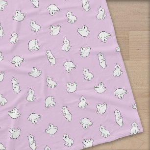Cute Polar Bear Cubs - Icy Pink - Fleece Blanket