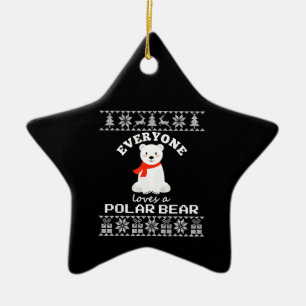 Cute Polar Bear Family Animal Lover Christmas Ceramic Tree Decoration