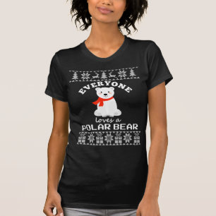 Cute Polar Bear Family Animal Lover Christmas T-Shirt