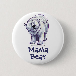 Cute Polar Bear for Mum 6 Cm Round Badge