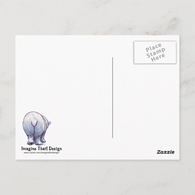 Cute Polar Bear for Mum Postcard (Back)