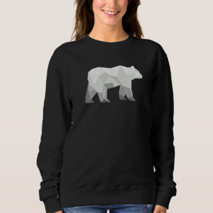 Cute Polar Bear Geometric Abstract Wildlife Animal Sweatshirt